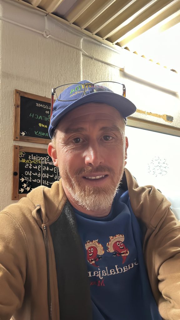 Me waiting hours for fish and chips in Hervey Bay